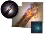 Cen A - detail temné části (spirální galaxie)